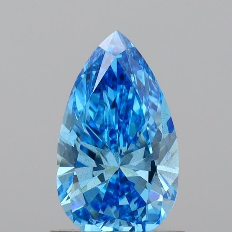 Loose Diamond - PEAR 1.04ct Fancy Vivid Blue VS2: Loose Diamond - PEAR 1.04ct Fancy Vivid Blue VS2 Source: This is a real non-mined Diamond that has been grown in a lab Shape: PEAR Carats: 1.04 Color: Fancy Vivid Blue Certification: IGI Video: