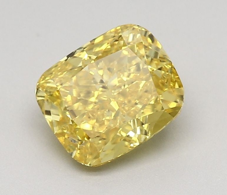 Loose Diamond - CUSHION BRILLIANT 1.51ct Fancy Vivid Yellow SI1: Loose Diamond - CUSHION BRILLIANT 1.51ct Fancy Vivid Yellow SI1 Source: This is a real non-mined Diamond that has been grown in a lab Shape: CUSHION BRILLIANT Carats: 1.51 Color: Fancy Vivid Yellow Ce