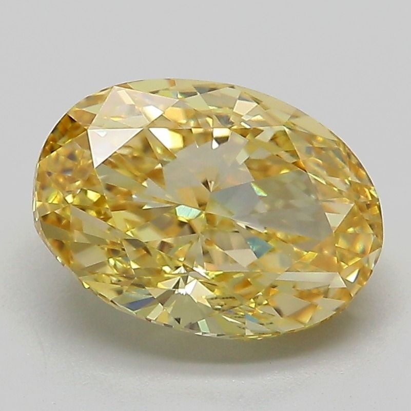 Loose Diamond - OVAL 2.53ct Fancy Yellow VVS2: Loose Diamond - OVAL 2.53ct Fancy Yellow VVS2 Source: This is a real non-mined Diamond that has been grown in a lab Shape: OVAL Carats: 2.53 Color: Fancy Yellow Certification: IGI Video: Video Link