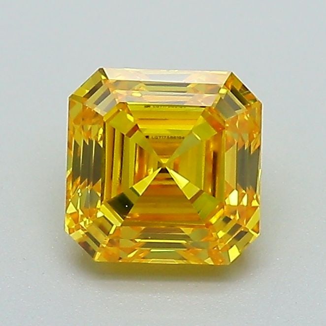 Loose Diamond - ASSCHER 1.07ct Fancy Vivid Yellow VS1: Loose Diamond - ASSCHER 1.07ct Fancy Vivid Yellow VS1 Source: This is a real non-mined Diamond that has been grown in a lab Shape: ASSCHER Carats: 1.07 Color: Fancy Vivid Yellow Certification: IGI Vid
