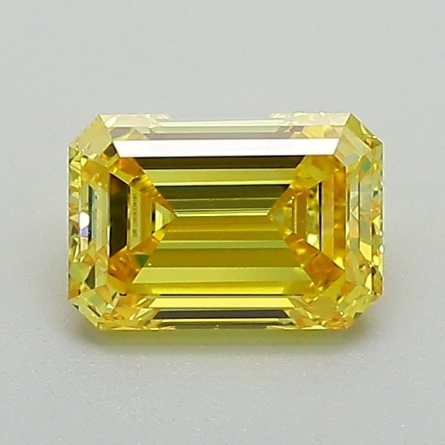 Loose Diamond - EMERALD 0.89ct Fancy Vivid Yellow VVS2 (1 of 1)