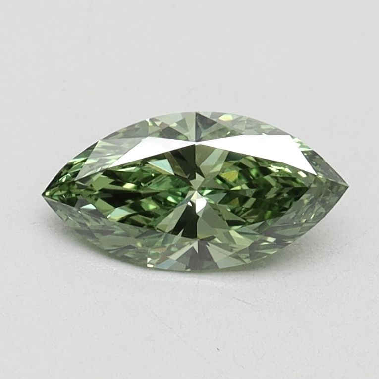 Loose Diamond - MARQUISE 0.53ct Fancy Vivid Green VS1: Loose Diamond - MARQUISE 0.53ct Fancy Vivid Green VS1 Source: This is a real non-mined Diamond that has been grown in a lab Shape: MARQUISE Carats: 0.53 Color: Fancy Vivid Green Certification: IGI Vid