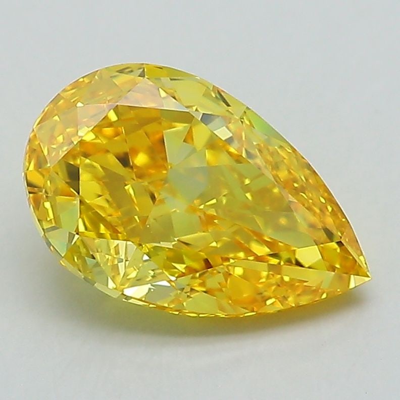 Loose Diamond - PEAR 2.15ct Fancy Vivid Yellow IF: Loose Diamond - PEAR 2.15ct Fancy Vivid Yellow IF Source: This is a real non-mined Diamond that has been grown in a lab Shape: PEAR Carats: 2.15 Color: Fancy Vivid Yellow Certification: IGI Video: