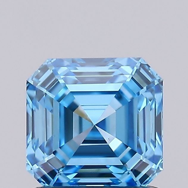 Loose Diamond - SQUARE EMERALD 1.01ct Fancy Vivid Blue VS2: Loose Diamond - SQUARE EMERALD 1.01ct Fancy Vivid Blue VS2 Source: This is a real non-mined Diamond that has been grown in a lab Shape: SQUARE EMERALD Carats: 1.01 Color: Fancy Vivid Blue Certificatio