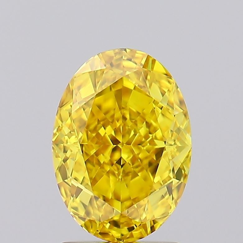Loose Diamond - OVAL 2.19ct Fancy Vivid Yellow VVS1: Loose Diamond - OVAL 2.19ct Fancy Vivid Yellow VVS1 Source: This is a real non-mined Diamond that has been grown in a lab Shape: OVAL Carats: 2.19 Color: Fancy Vivid Yellow Certification: IGI Video:
