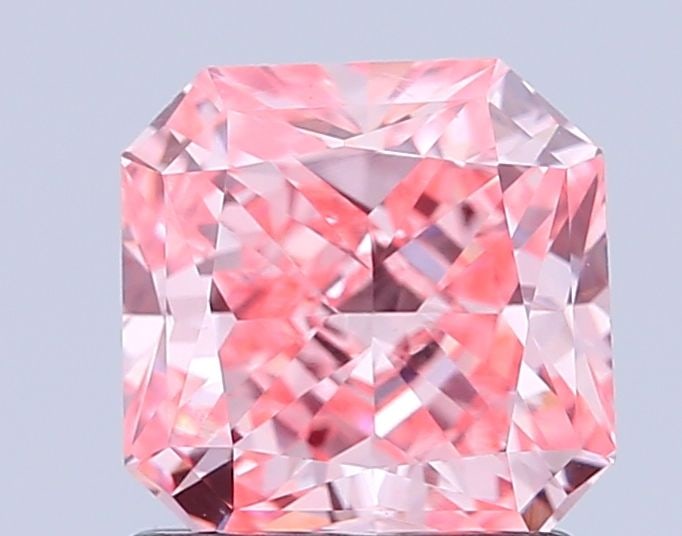 Loose Diamond - SQUARE RADIANT 1.19ct Fancy Vivid Pink VS1: Loose Diamond - SQUARE RADIANT 1.19ct Fancy Vivid Pink VS1 Source: This is a real non-mined Diamond that has been grown in a lab Shape: SQUARE RADIANT Carats: 1.19 Color: Fancy Vivid Pink Certificatio
