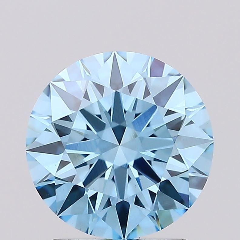 Ideal Loose Diamond - ROUND 1.78ct Fancy Vivid Blue VS1: Ideal Loose Diamond - ROUND 1.78ct Fancy Vivid Blue VS1 Source: This is a real non-mined Diamond that has been grown in a lab Shape: ROUND Carats: 1.78 Color: Fancy Vivid Blue Certification: IGI Video