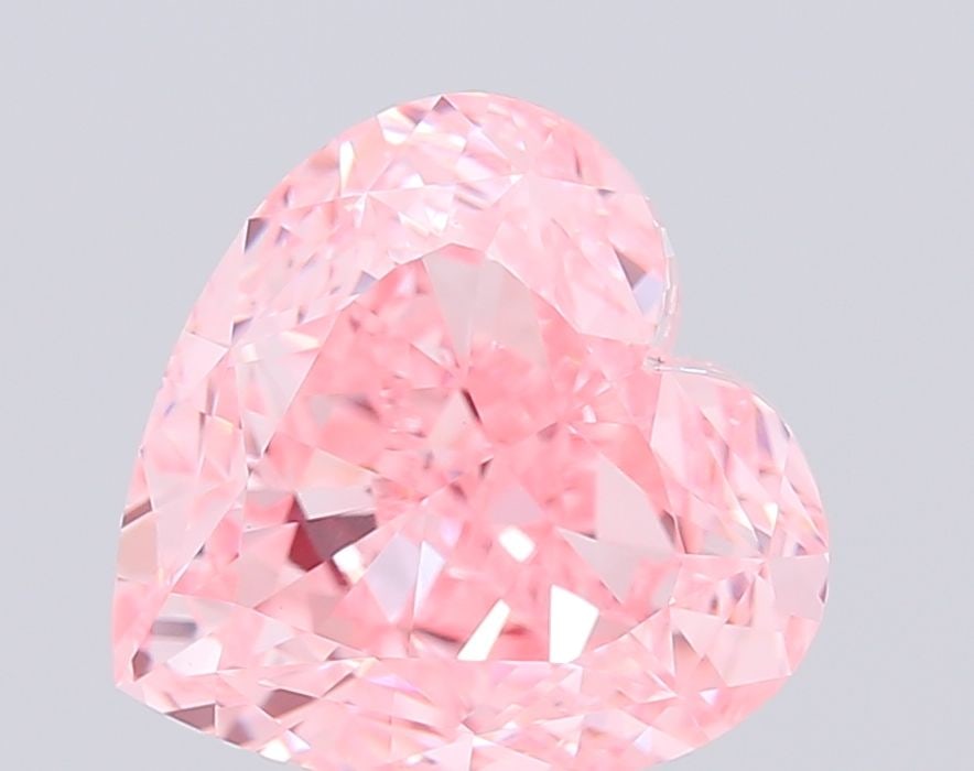 Loose Diamond - HEART 4.53ct Fancy Vivid Pink VVS2: Loose Diamond - HEART 4.53ct Fancy Vivid Pink VVS2 Source: This is a real non-mined Diamond that has been grown in a lab Shape: HEART Carats: 4.53 Color: Fancy Vivid Pink Certification: IGI Video: