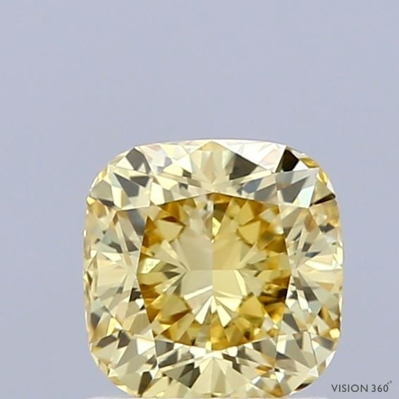 Loose Diamond - CUSHION BRILLIANT 1.05ct Fancy Intense Yellow VVS2 (1 of 1)