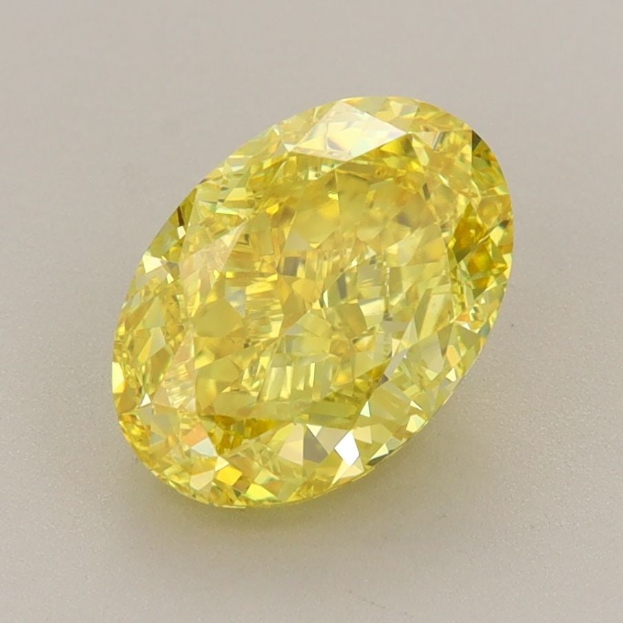 Loose Diamond - OVAL 2.57ct Fancy Vivid Yellow VVS2: Loose Diamond - OVAL 2.57ct Fancy Vivid Yellow VVS2 Source: This is a real non-mined Diamond that has been grown in a lab Shape: OVAL Carats: 2.57 Color: Fancy Vivid Yellow Certification: IGI Video: