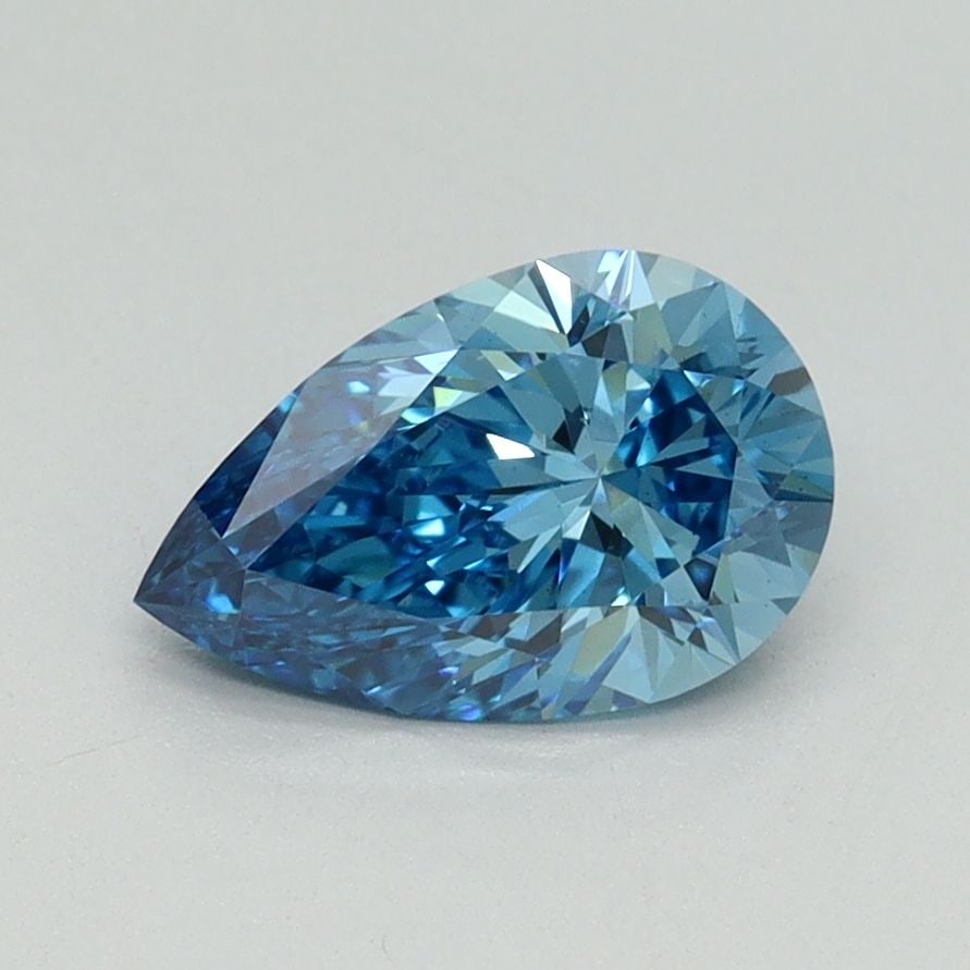 Loose Diamond - PEAR 1.02ct Fancy Vivid Blue VS1: Loose Diamond - PEAR 1.02ct Fancy Vivid Blue VS1 Source: This is a real non-mined Diamond that has been grown in a lab Shape: PEAR Carats: 1.02 Color: Fancy Vivid Blue Certification: IGI Video: