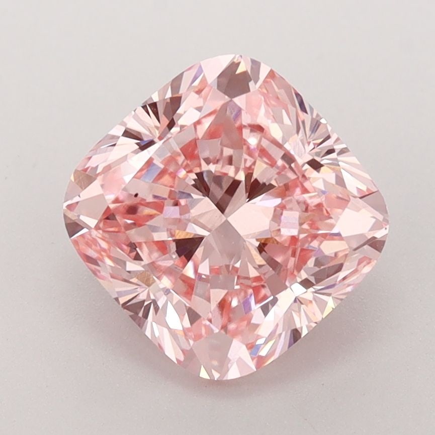 Loose Diamond - CUSHION BRILLIANT 2.6ct Fancy Intense Pink VS1: Loose Diamond - CUSHION BRILLIANT 2.6ct Fancy Intense Pink VS1 Source: This is a real non-mined Diamond that has been grown in a lab Shape: CUSHION BRILLIANT Carats: 2.6 Color: Fancy Intense Pink