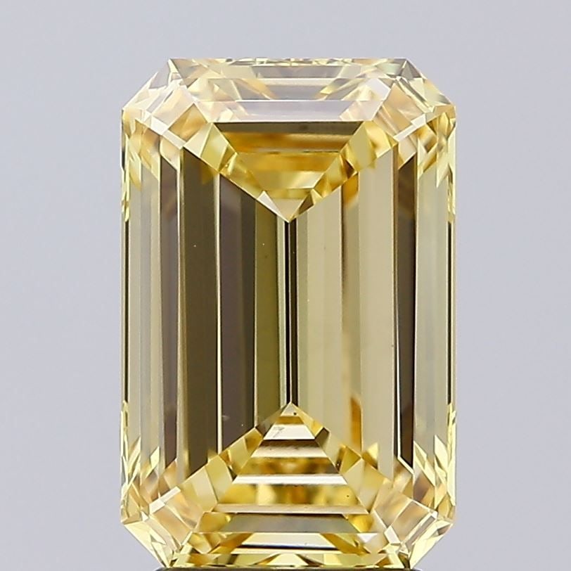 Loose Diamond - EMERALD 3.06ct Fancy Yellow VS1: Loose Diamond - EMERALD 3.06ct Fancy Yellow VS1 Source: This is a real non-mined Diamond that has been grown in a lab Shape: EMERALD Carats: 3.06 Color: Fancy Yellow Certification: IGI Video: Video