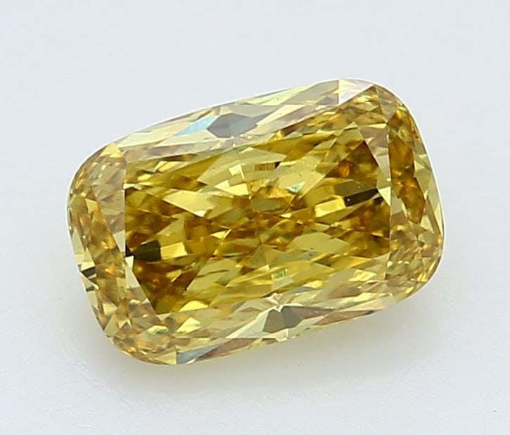 Loose Diamond - CUSHION BRILLIANT 2.04ct Fancy Vivid Yellow VS1: Loose Diamond - CUSHION BRILLIANT 2.04ct Fancy Vivid Yellow VS1 Source: This is a real non-mined Diamond that has been grown in a lab Shape: CUSHION BRILLIANT Carats: 2.04 Color: Fancy Vivid Yellow Ce
