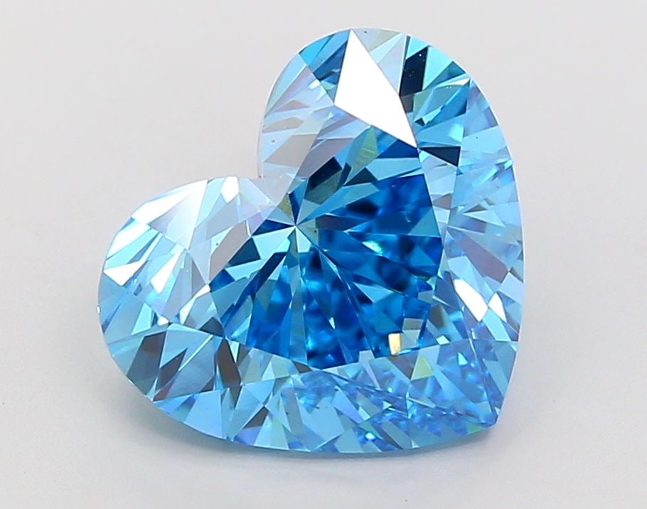 Loose Diamond - HEART 7.11ct Fancy Vivid Blue VS1: Loose Diamond - HEART 7.11ct Fancy Vivid Blue VS1 Source: This is a real non-mined Diamond that has been grown in a lab Shape: HEART Carats: 7.11 Color: Fancy Vivid Blue Certification: IGI Video: