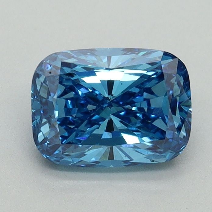 Loose Diamond - CUSHION BRILLIANT 1.07ct Fancy Vivid Blue VS1: Loose Diamond - CUSHION BRILLIANT 1.07ct Fancy Vivid Blue VS1 Source: This is a real non-mined Diamond that has been grown in a lab Shape: CUSHION BRILLIANT Carats: 1.07 Color: Fancy Vivid Blue Certif