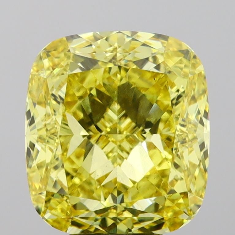 Loose Diamond - CUSHION MODIFIED 6.78ct Fancy Vivid Yellow VS1: Loose Diamond - CUSHION MODIFIED 6.78ct Fancy Vivid Yellow VS1 Source: This is a real non-mined Diamond that has been grown in a lab Shape: CUSHION MODIFIED Carats: 6.78 Color: Fancy Vivid Yellow Cert