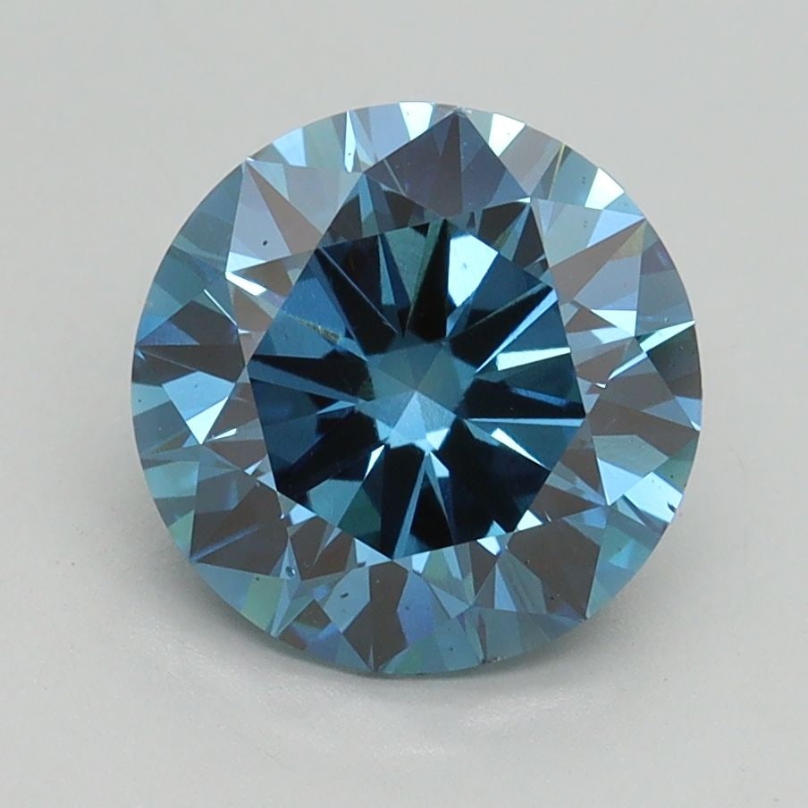 Loose Diamond - ROUND 2.28ct Fancy Vivid Blue VS1: Loose Diamond - ROUND 2.28ct Fancy Vivid Blue VS1 Source: This is a real non-mined Diamond that has been grown in a lab Shape: ROUND Carats: 2.28 Color: Fancy Vivid Blue Certification: IGI Video: