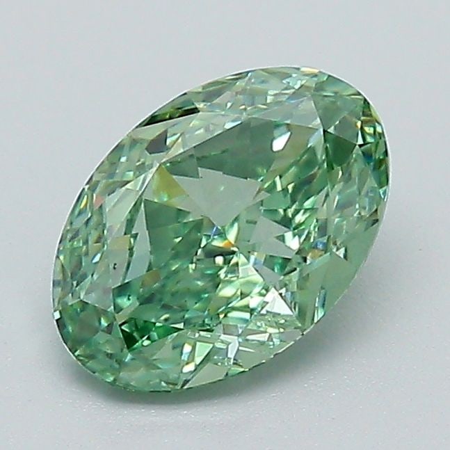 Loose Diamond - OVAL 1.07ct Fancy Vivid Green VS1: Loose Diamond - OVAL 1.07ct Fancy Vivid Green VS1 Source: This is a real non-mined Diamond that has been grown in a lab Shape: OVAL Carats: 1.07 Color: Fancy Vivid Green Certification: IGI Video: