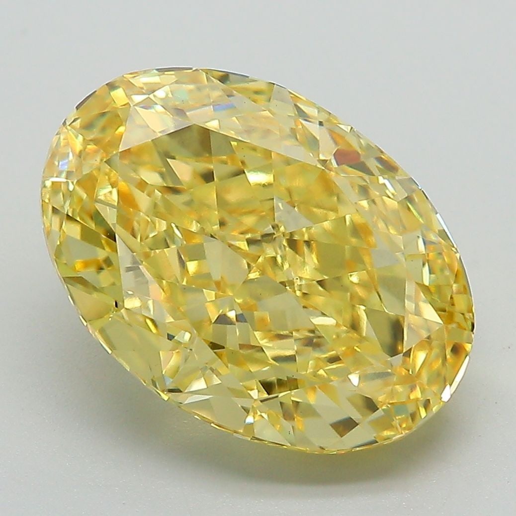 Loose Diamond - OVAL 6.28ct Fancy Vivid Yellow VS1: Loose Diamond - OVAL 6.28ct Fancy Vivid Yellow VS1 Source: This is a real non-mined Diamond that has been grown in a lab Shape: OVAL Carats: 6.28 Color: Fancy Vivid Yellow Certification: IGI Video: