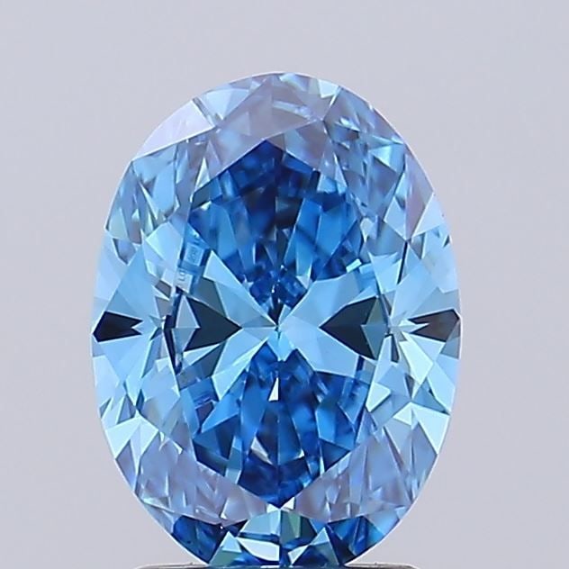 Loose Diamond - OVAL 2.19ct Fancy Vivid Blue VS1: Loose Diamond - OVAL 2.19ct Fancy Vivid Blue VS1 Source: This is a real non-mined Diamond that has been grown in a lab Shape: OVAL Carats: 2.19 Color: Fancy Vivid Blue Certification: IGI Video: