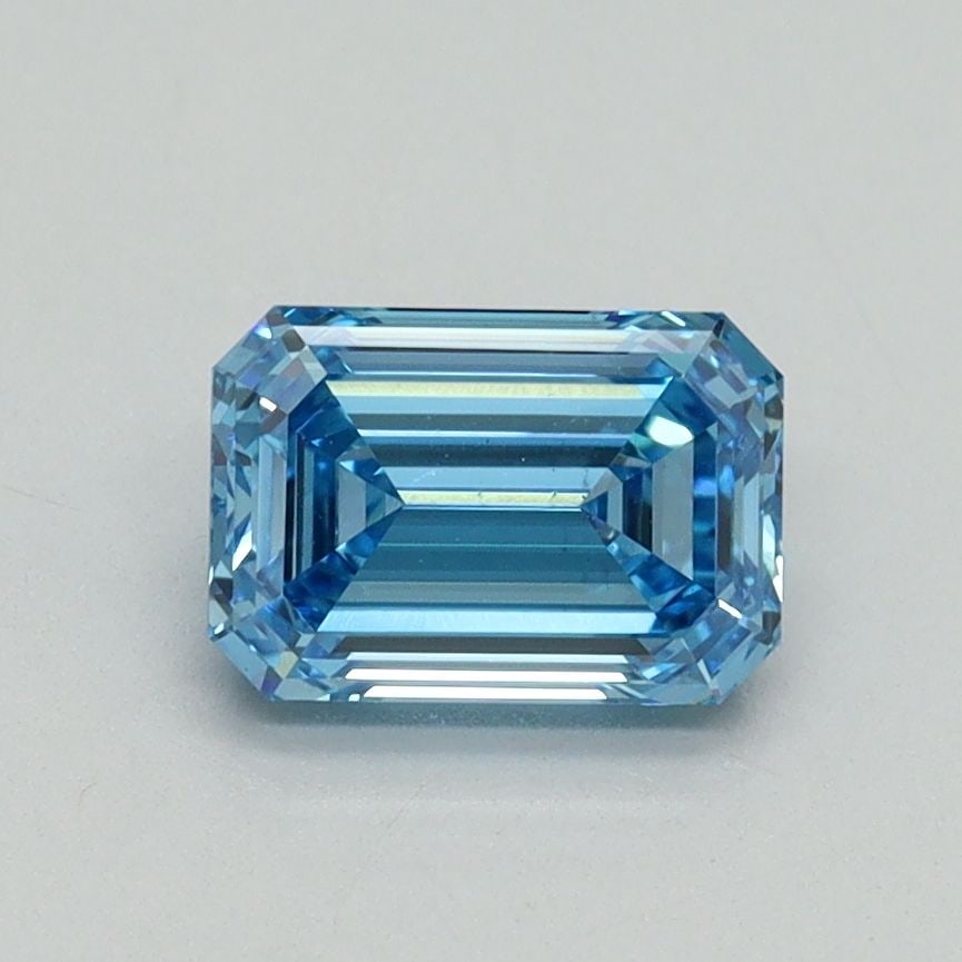 Loose Diamond - EMERALD 1.03ct Fancy Vivid Blue VS1: Loose Diamond - EMERALD 1.03ct Fancy Vivid Blue VS1 Source: This is a real non-mined Diamond that has been grown in a lab Shape: EMERALD Carats: 1.03 Color: Fancy Vivid Blue Certification: IGI Video:
