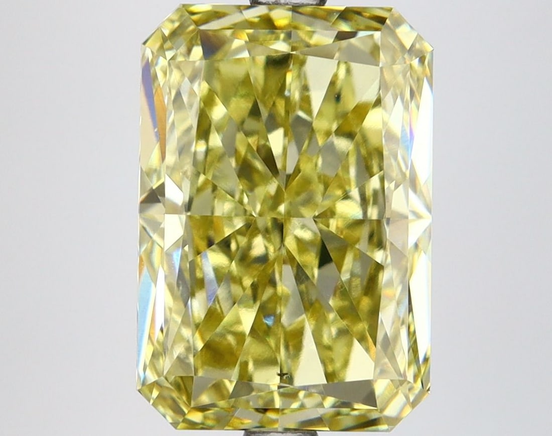 Loose Diamond - RADIANT 5.16ct Fancy Intense Yellow VS2: Loose Diamond - RADIANT 5.16ct Fancy Intense Yellow VS2 Source: This is a real non-mined Diamond that has been grown in a lab Shape: RADIANT Carats: 5.16 Color: Fancy Intense Yellow Certification: IGI