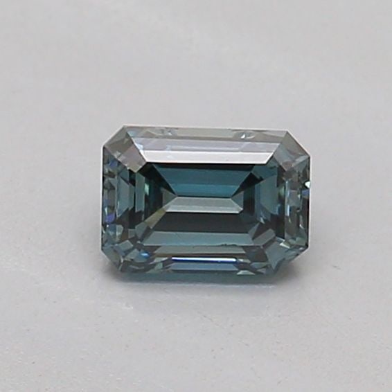 Loose Diamond - EMERALD 0.22ct Fancy Deep Greenish Blue VS1 (1 of 1)