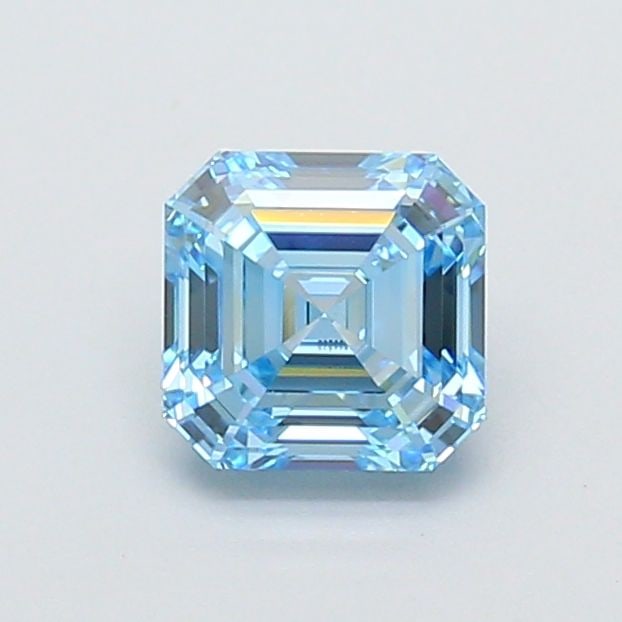 Loose Diamond - SQUARE EMERALD 1.04ct Fancy Vivid Blue VVS2: Loose Diamond - SQUARE EMERALD 1.04ct Fancy Vivid Blue VVS2 Source: This is a real non-mined Diamond that has been grown in a lab Shape: SQUARE EMERALD Carats: 1.04 Color: Fancy Vivid Blue Certificati