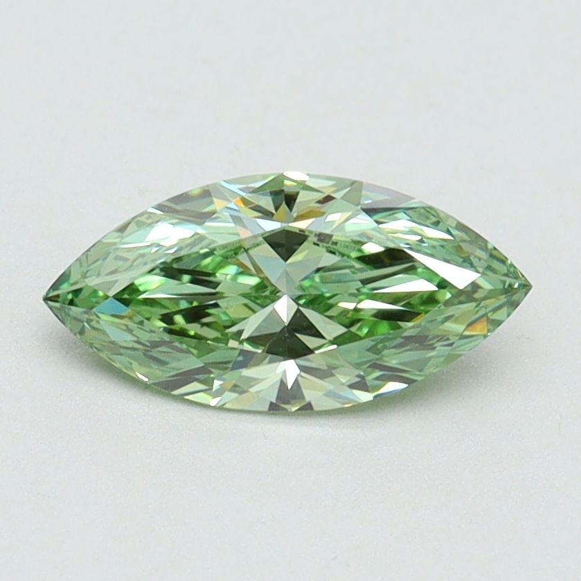 Loose Diamond - MARQUISE 0.71ct Fancy Vivid Green VS1: Loose Diamond - MARQUISE 0.71ct Fancy Vivid Green VS1 Source: This is a real non-mined Diamond that has been grown in a lab Shape: MARQUISE Carats: 0.71 Color: Fancy Vivid Green Certification: IGI Vid