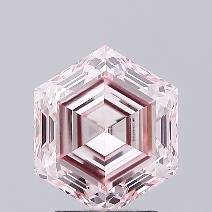 Loose Diamond - HEXAGONAL 2.26ct Fancy Intense Pink VS1: Loose Diamond - HEXAGONAL 2.26ct Fancy Intense Pink VS1 Source: This is a real non-mined Diamond that has been grown in a lab Shape: HEXAGONAL Carats: 2.26 Color: Fancy Intense Pink Certification: IGI