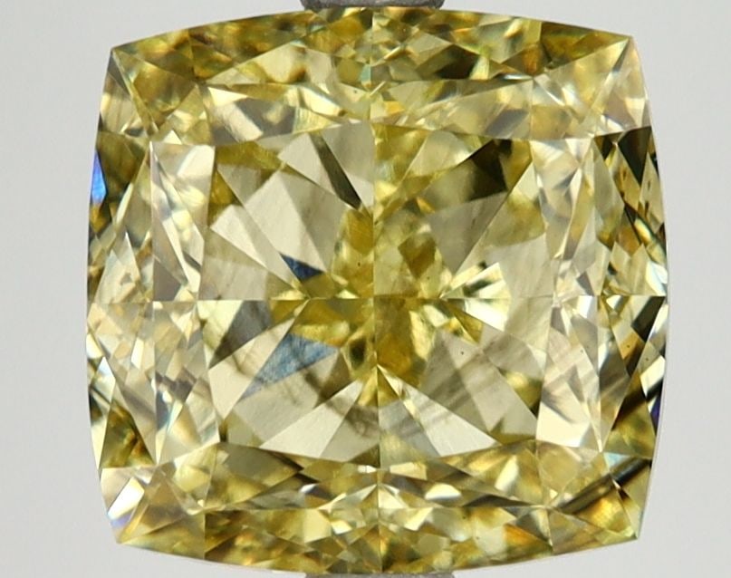 Loose Diamond - CUSHION MODIFIED 4.58ct Fancy Vivid Yellow VS2: Loose Diamond - CUSHION MODIFIED 4.58ct Fancy Vivid Yellow VS2 Source: This is a real non-mined Diamond that has been grown in a lab Shape: CUSHION MODIFIED Carats: 4.58 Color: Fancy Vivid Yellow Cert