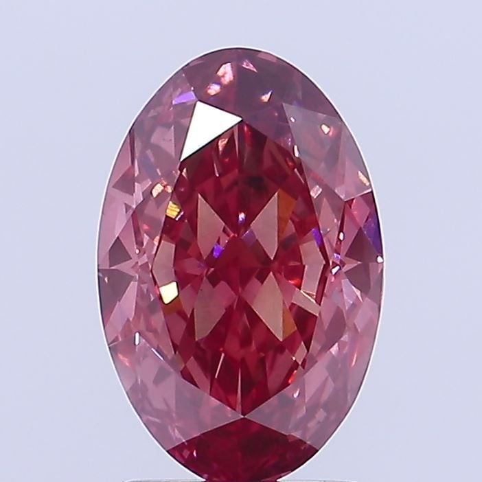 Loose Diamond - OVAL 2.3ct Fancy Vivid Purplish Pink SI1: Loose Diamond - OVAL 2.3ct Fancy Vivid Purplish Pink SI1 Source: This is a real non-mined Diamond that has been grown in a lab Shape: OVAL Carats: 2.3 Color: Fancy Vivid Purplish Pink Certification: