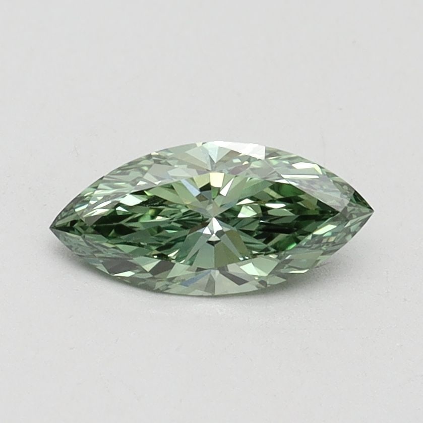 Loose Diamond - MARQUISE 0.52ct Fancy Vivid Green VVS2: Loose Diamond - MARQUISE 0.52ct Fancy Vivid Green VVS2 Source: This is a real non-mined Diamond that has been grown in a lab Shape: MARQUISE Carats: 0.52 Color: Fancy Vivid Green Certification: IGI Vi