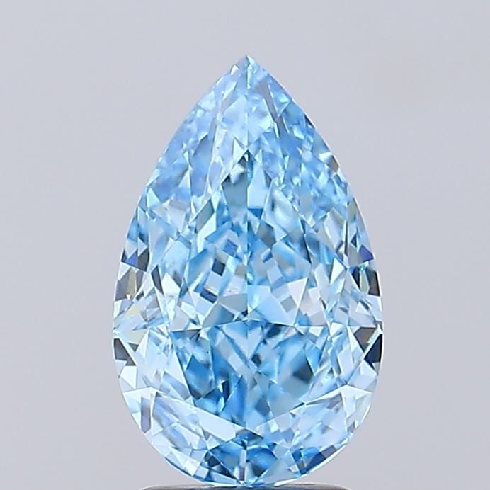 Loose Diamond - PEAR 3.07ct Fancy Vivid Blue VS1: Loose Diamond - PEAR 3.07ct Fancy Vivid Blue VS1 Source: This is a real non-mined Diamond that has been grown in a lab Shape: PEAR Carats: 3.07 Color: Fancy Vivid Blue Certification: IGI Video: