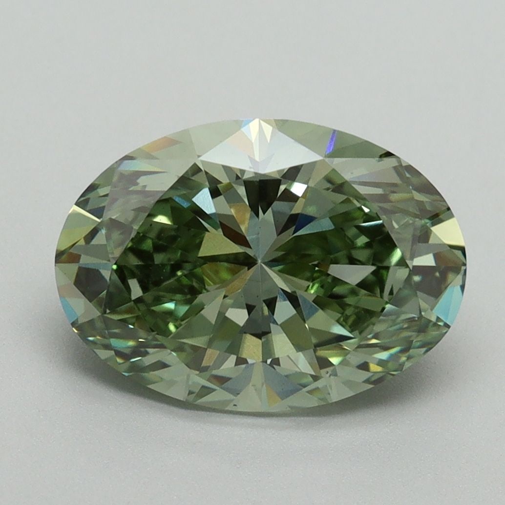 Loose Diamond - OVAL 3.01ct Fancy Vivid Green VS2: Loose Diamond - OVAL 3.01ct Fancy Vivid Green VS2 Source: This is a real non-mined Diamond that has been grown in a lab Shape: OVAL Carats: 3.01 Color: Fancy Vivid Green Certification: IGI Video: