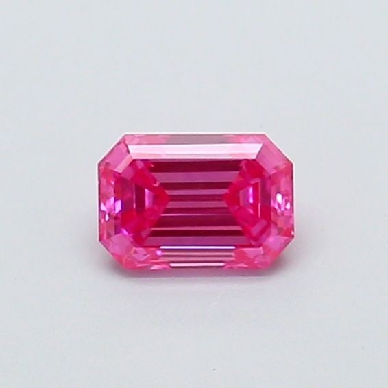 Loose Diamond - EMERALD 0.36ct Fancy Vivid Pink VS1: Loose Diamond - EMERALD 0.36ct Fancy Vivid Pink VS1 Source: This is a real non-mined Diamond that has been grown in a lab Shape: EMERALD Carats: 0.36 Color: Fancy Vivid Pink Certification: IGI Video: