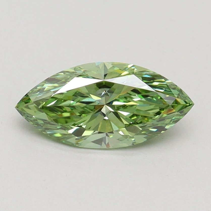 Loose Diamond - MARQUISE 0.8ct Fancy Vivid Green VS1: Loose Diamond - MARQUISE 0.8ct Fancy Vivid Green VS1 Source: This is a real non-mined Diamond that has been grown in a lab Shape: MARQUISE Carats: 0.8 Color: Fancy Vivid Green Certification: IGI Video