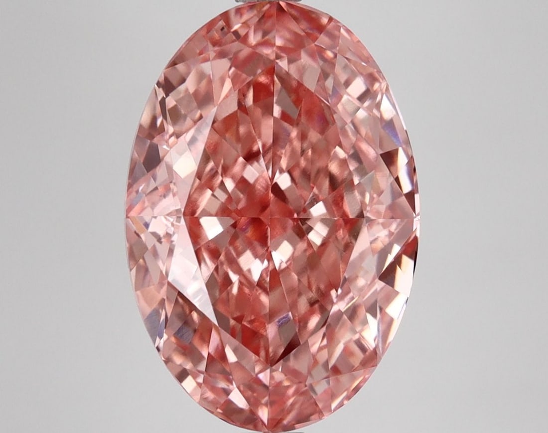 Loose Diamond - OVAL 5.72ct Fancy Vivid Pink VVS2: Loose Diamond - OVAL 5.72ct Fancy Vivid Pink VVS2 Source: This is a real non-mined Diamond that has been grown in a lab Shape: OVAL Carats: 5.72 Color: Fancy Vivid Pink Certification: IGI Video: