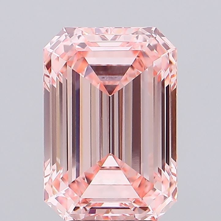Loose Diamond - EMERALD 5.59ct Fancy Intense Pink VVS2: Loose Diamond - EMERALD 5.59ct Fancy Intense Pink VVS2 Source: This is a real non-mined Diamond that has been grown in a lab Shape: EMERALD Carats: 5.59 Color: Fancy Intense Pink Certification: IGI Vi