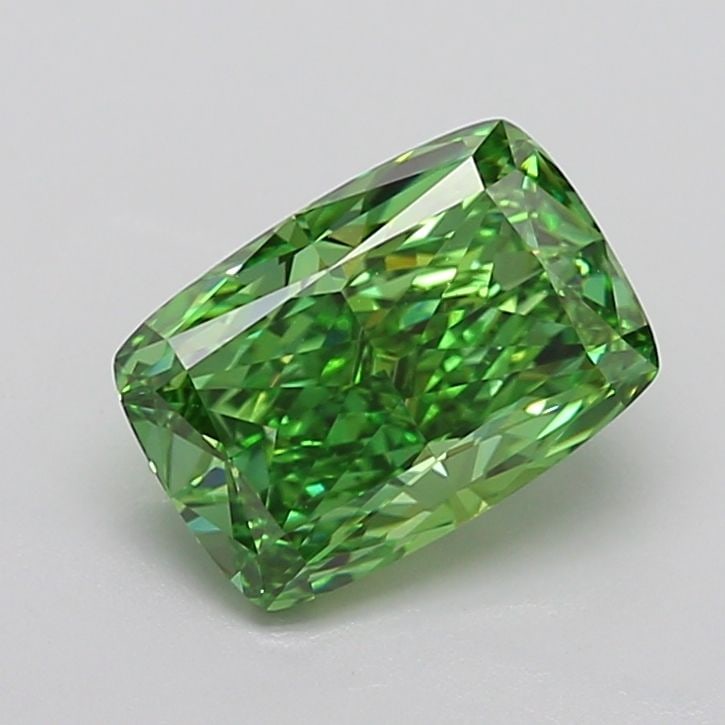 Loose Diamond - CUSHION MODIFIED 3.11ct Fancy Vivid Green VVS2 (1 of 1)