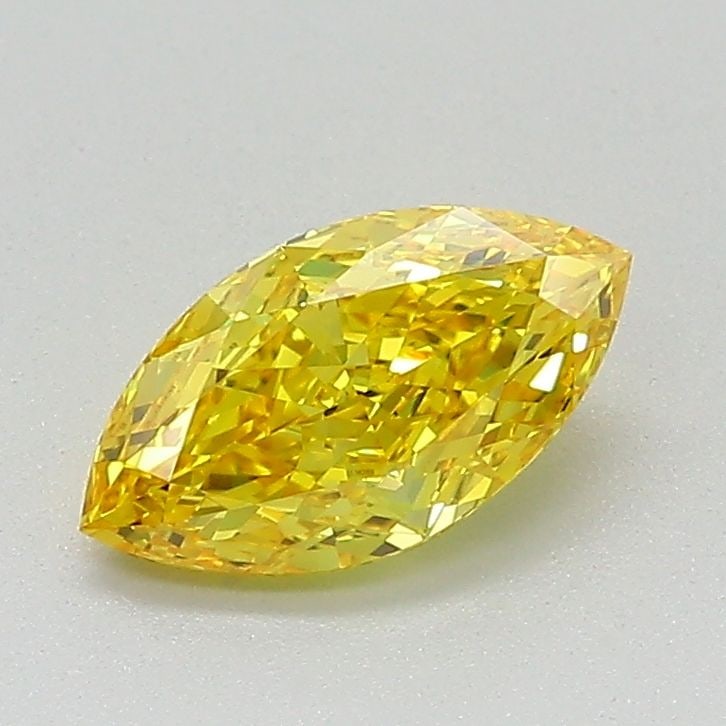 Loose Diamond - MARQUISE 0.85ct Fancy Vivid Yellow SI1: Loose Diamond - MARQUISE 0.85ct Fancy Vivid Yellow SI1 Source: This is a real non-mined Diamond that has been grown in a lab Shape: MARQUISE Carats: 0.85 Color: Fancy Vivid Yellow Certification: IGI V