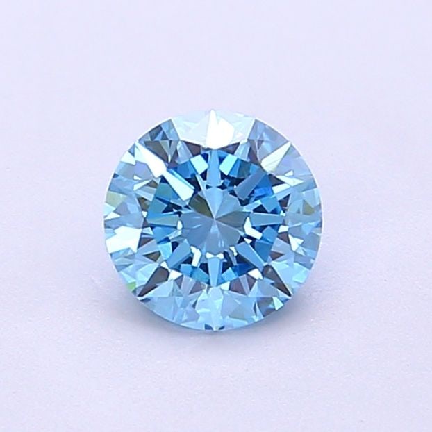 Ideal Loose Diamond - ROUND 0.43ct Fancy Vivid Blue SI1: Ideal Loose Diamond - ROUND 0.43ct Fancy Vivid Blue SI1 Source: This is a real non-mined Diamond that has been grown in a lab Shape: ROUND Carats: 0.43 Color: Fancy Vivid Blue Certification: IGI Video
