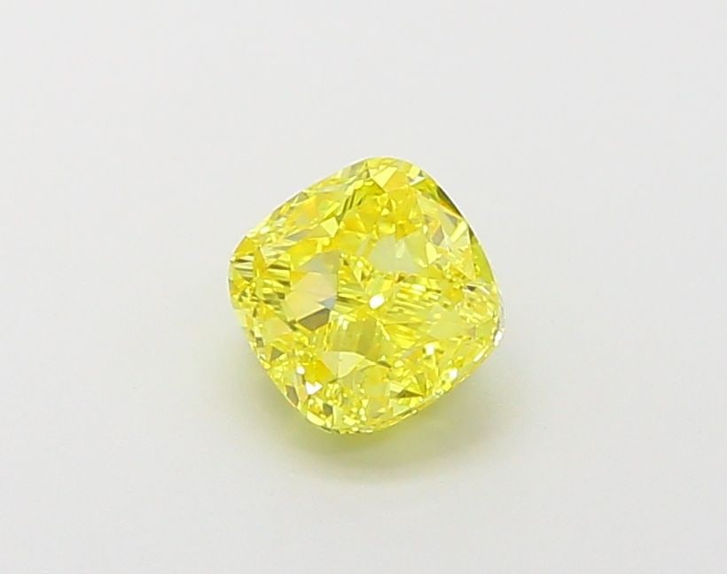 Loose Diamond - CUSHION MODIFIED 1.01ct Fancy Vivid Yellow VS2: Loose Diamond - CUSHION MODIFIED 1.01ct Fancy Vivid Yellow VS2 Source: This is a real non-mined Diamond that has been grown in a lab Shape: CUSHION MODIFIED Carats: 1.01 Color: Fancy Vivid Yellow Cert