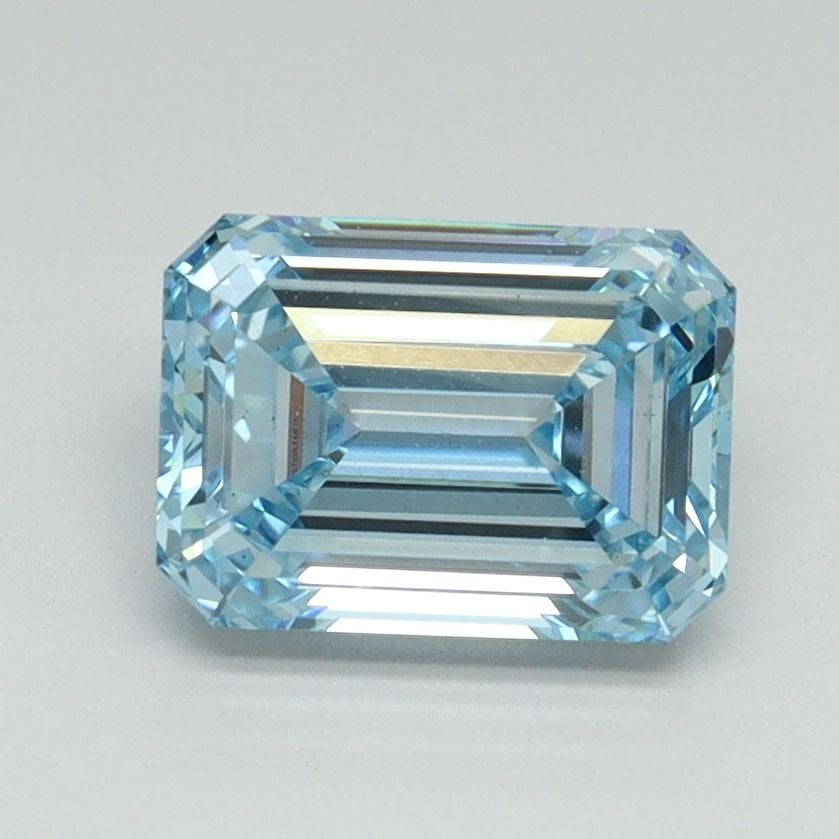 Loose Diamond - EMERALD 1.52ct Fancy Intense Blue VS1: Loose Diamond - EMERALD 1.52ct Fancy Intense Blue VS1 Source: This is a real non-mined Diamond that has been grown in a lab Shape: EMERALD Carats: 1.52 Color: Fancy Intense Blue Certification: IGI Vid
