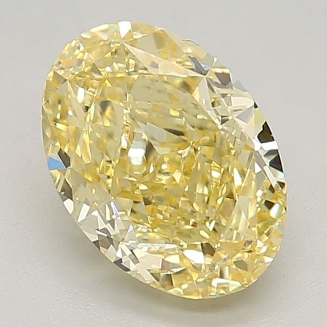 Loose Diamond - OVAL 2.07ct Fancy Vivid Yellow VS1: Loose Diamond - OVAL 2.07ct Fancy Vivid Yellow VS1 Source: This is a real non-mined Diamond that has been grown in a lab Shape: OVAL Carats: 2.07 Color: Fancy Vivid Yellow Certification: IGI Video: