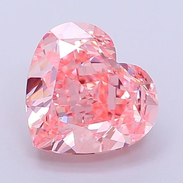 Loose Diamond - HEART 2.18ct Fancy Intense Pink VVS2: Loose Diamond - HEART 2.18ct Fancy Intense Pink VVS2 Source: This is a real non-mined Diamond that has been grown in a lab Shape: HEART Carats: 2.18 Color: Fancy Intense Pink Certification: IGI Video: