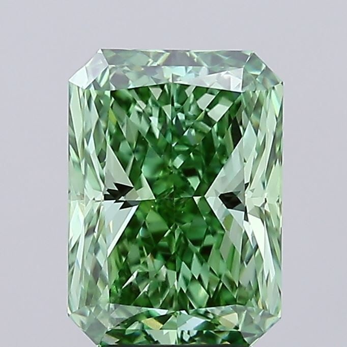 Loose Diamond - RADIANT 4.0ct Fancy Vivid Green VVS2: Loose Diamond - RADIANT 4.0ct Fancy Vivid Green VVS2 Source: This is a real non-mined Diamond that has been grown in a lab Shape: RADIANT Carats: 4.0 Color: Fancy Vivid Green Certification: IGI Video: