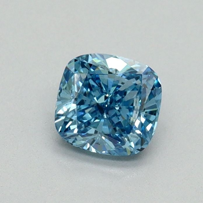 Loose Diamond - CUSHION MODIFIED 0.5ct Fancy Vivid Blue VS2: Loose Diamond - CUSHION MODIFIED 0.5ct Fancy Vivid Blue VS2 Source: This is a real non-mined Diamond that has been grown in a lab Shape: CUSHION MODIFIED Carats: 0.5 Color: Fancy Vivid Blue Certificat