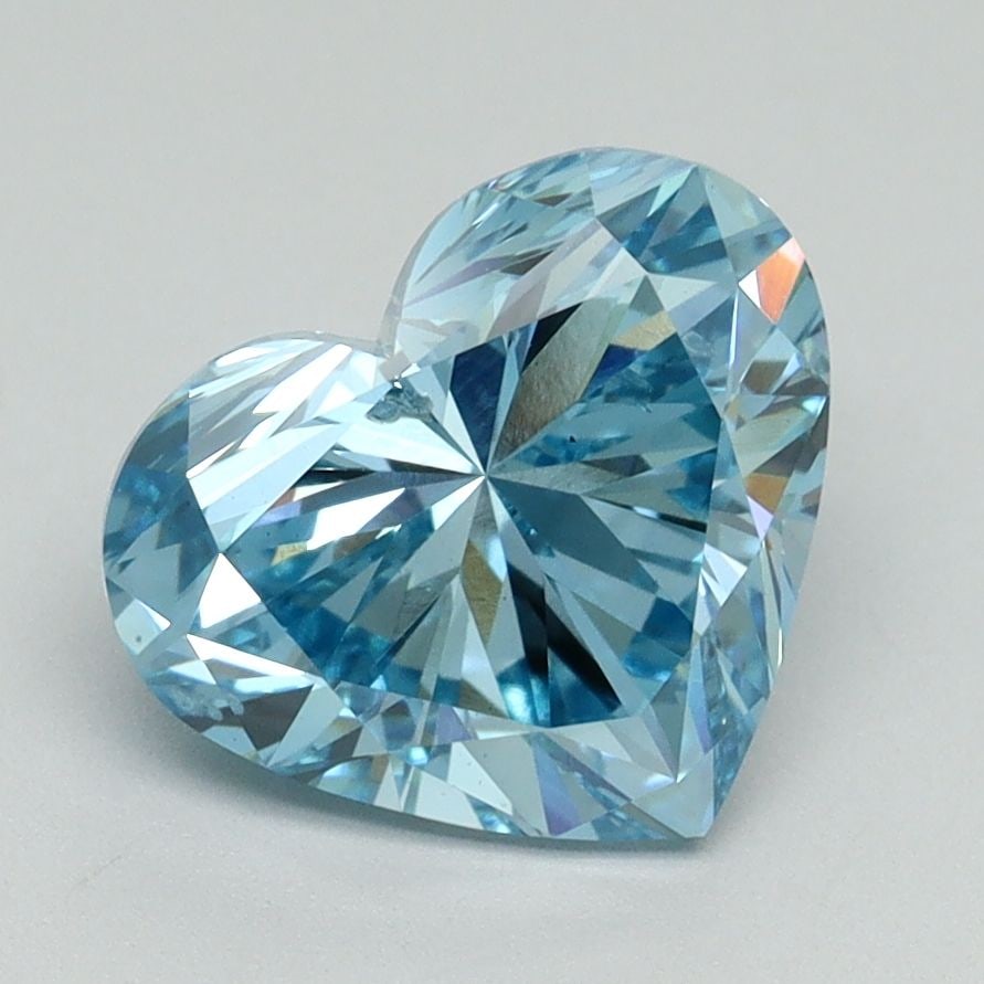 Loose Diamond - HEART 2.5ct Fancy Vivid Blue SI1: Loose Diamond - HEART 2.5ct Fancy Vivid Blue SI1 Source: This is a real non-mined Diamond that has been grown in a lab Shape: HEART Carats: 2.5 Color: Fancy Vivid Blue Certification: IGI Video: